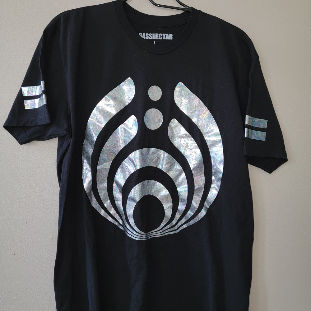 Bassnectar Black Tee with Silver Design